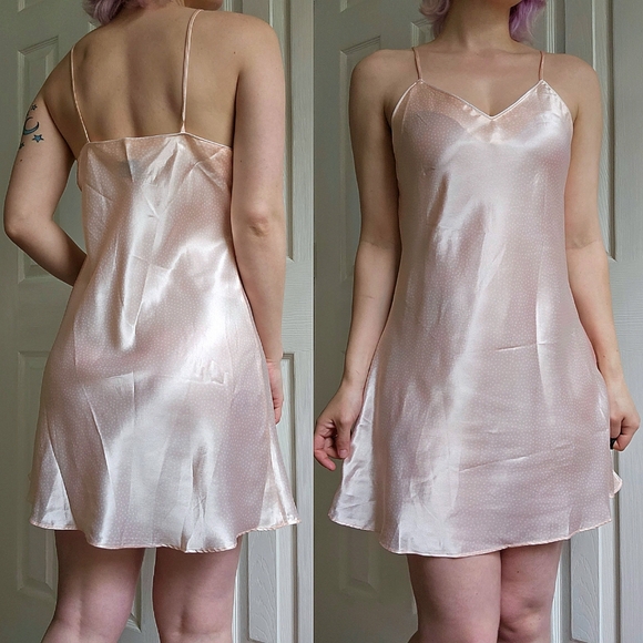 Kathryn Other - 80's Vintage Light Pastel Pink Kathryn Chemise Slip Sexy Nightgown